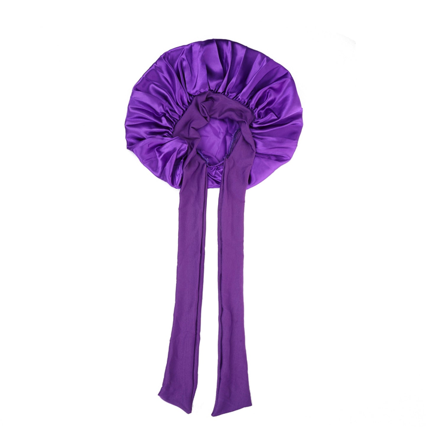 Elastic ribbon satin sleep cap