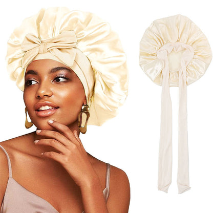 Elastic Ribbon Sleep Cap