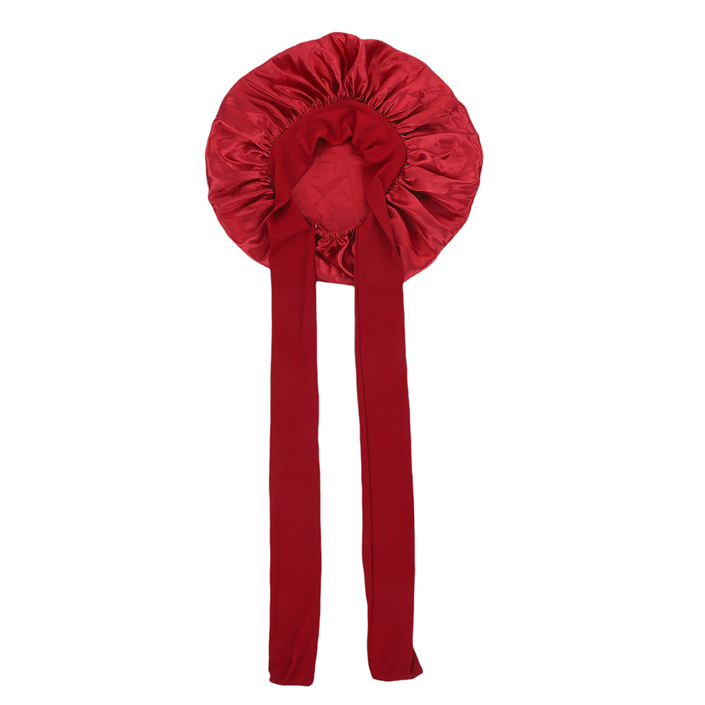 Elastic Ribbon Sleep Cap