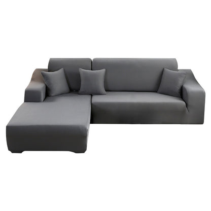 Elastic solid color sofa cover full coverage dust protection