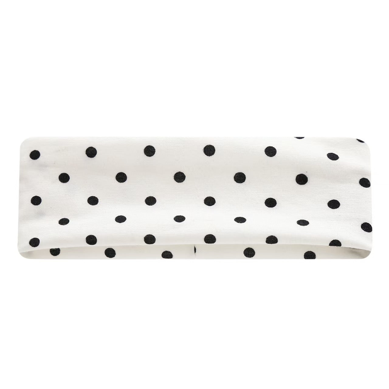 Elastic Sports Headband with Polka Dot Design
