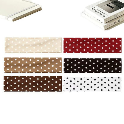 Elastic Sports Headband with Polka Dot Design