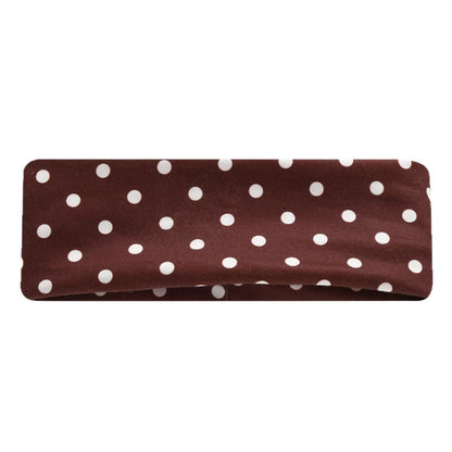 Elastic Sports Headband with Polka Dot Design