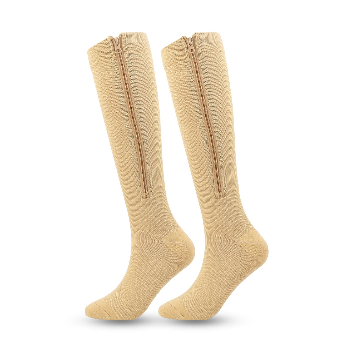 Elastic Support Compression Socks with Toe Zipper