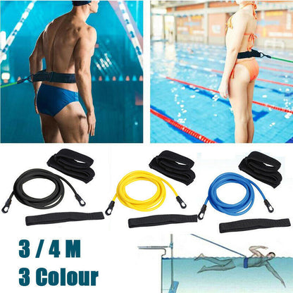 Elastic Swimming Resistance Training Belt Set