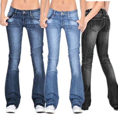 Elastic tassel flared trousers