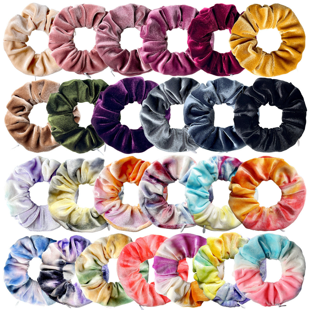 Elastic Velvet Tie-Dye Hair Band