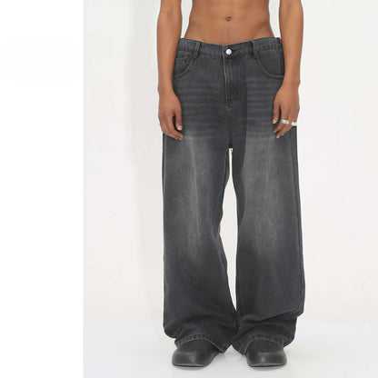 Elastic Waist Casual Denim Pants