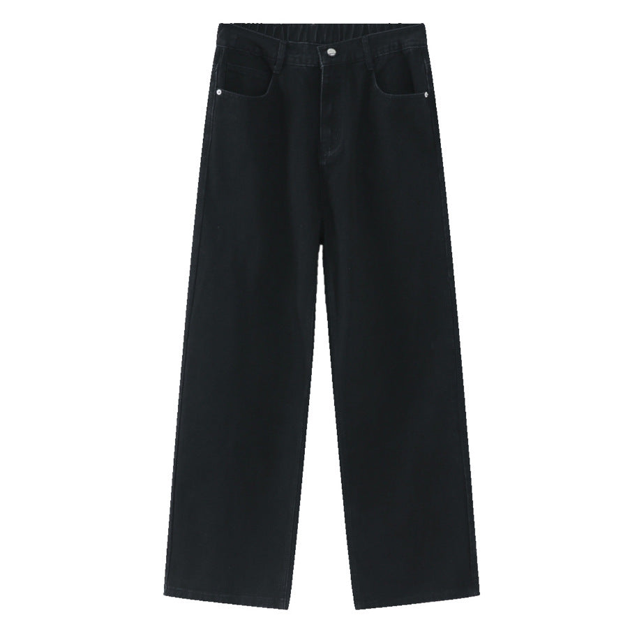 Elastic Waist Casual Denim Pants