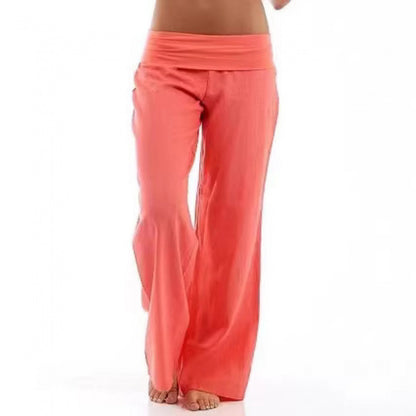 Elastic Waist Flared Pants