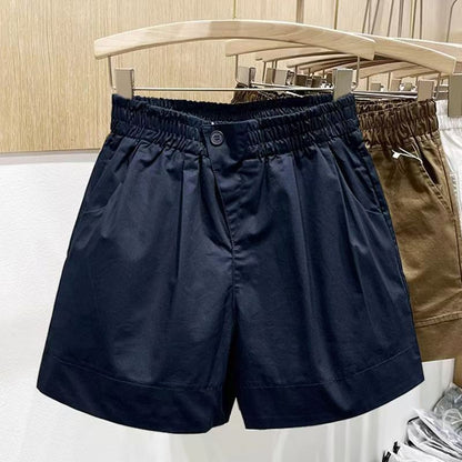 Elastic-waist shorts
