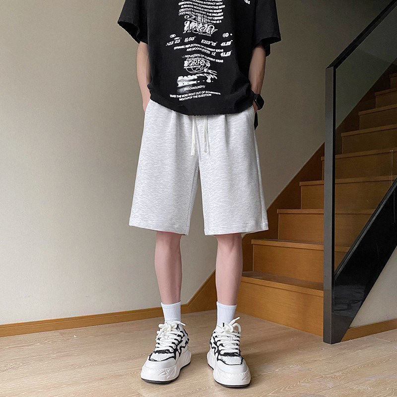 Elastic Waist Sports Shorts