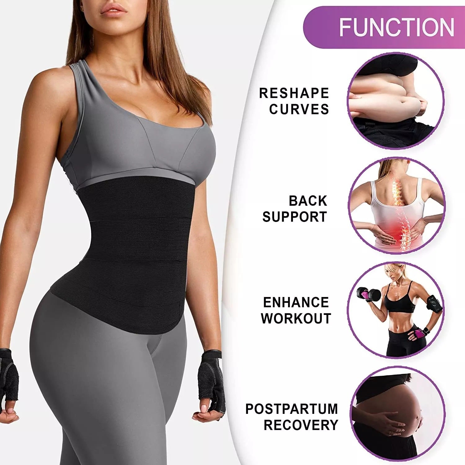 Elastic Waist Support Belt