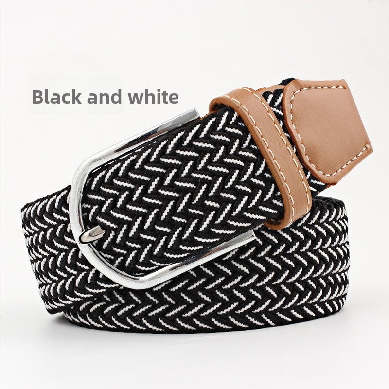 Elastic woven belt