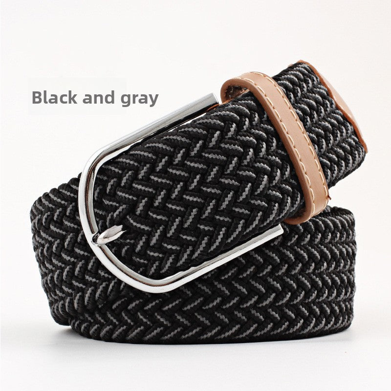 Elastic woven belt