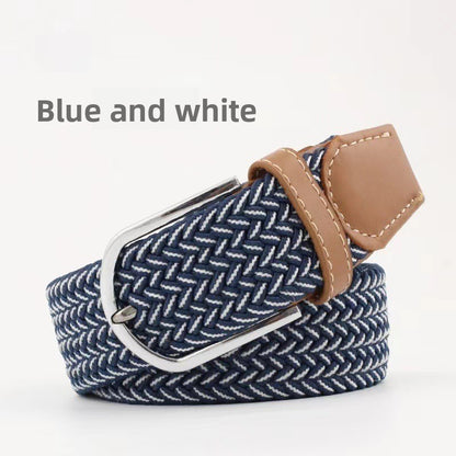 Elastic woven belt