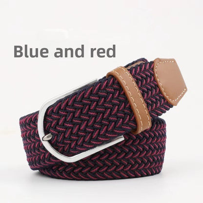 Elastic woven belt