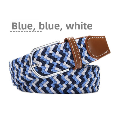Elastic woven belt