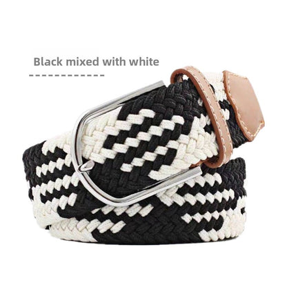 Elastic woven belt