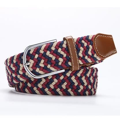 Elastic woven belt