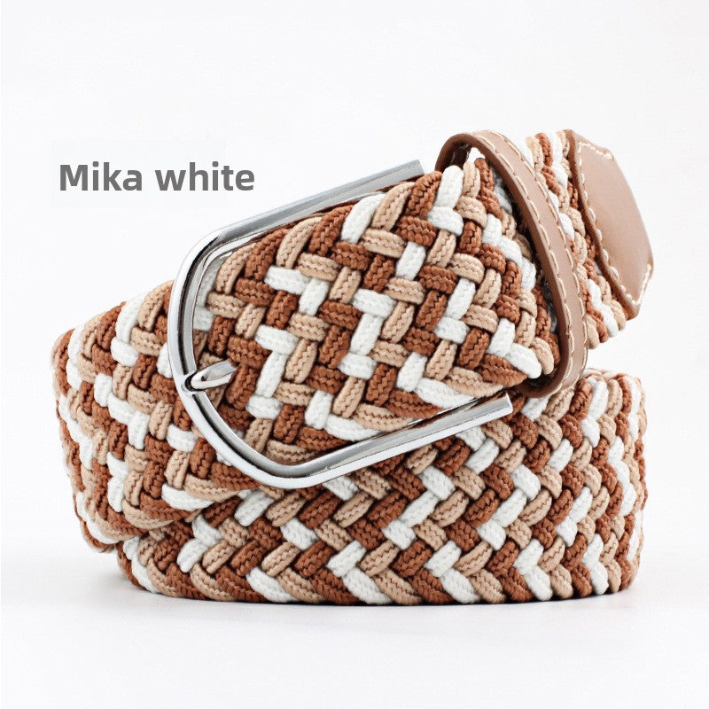 Elastic woven belt
