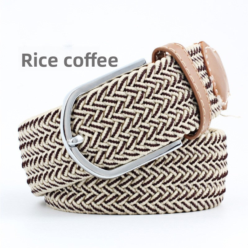 Elastic woven belt