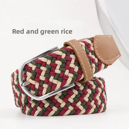 Elastic woven belt