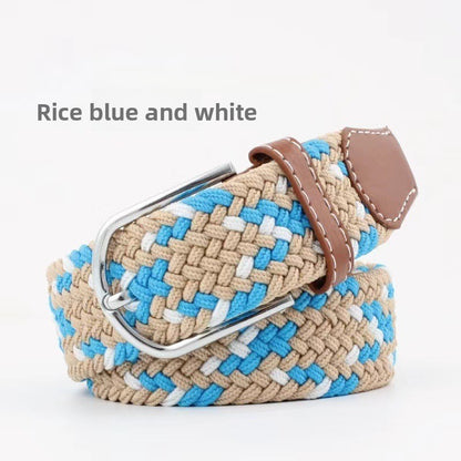 Elastic woven belt