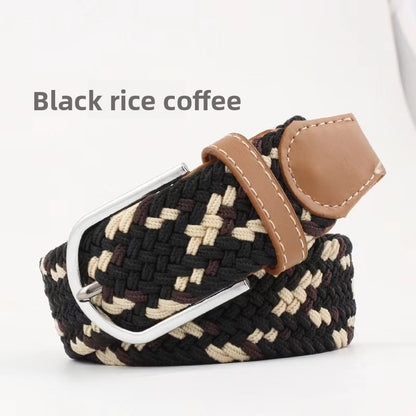 Elastic woven belt