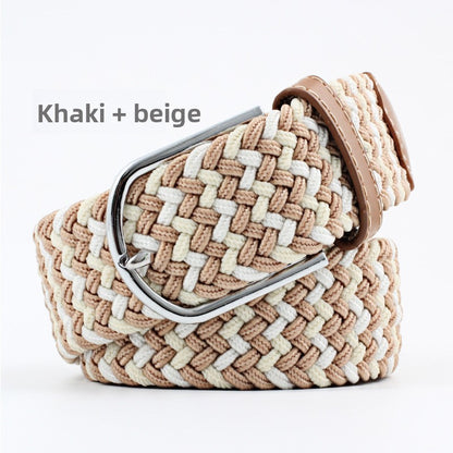 Elastic woven belt