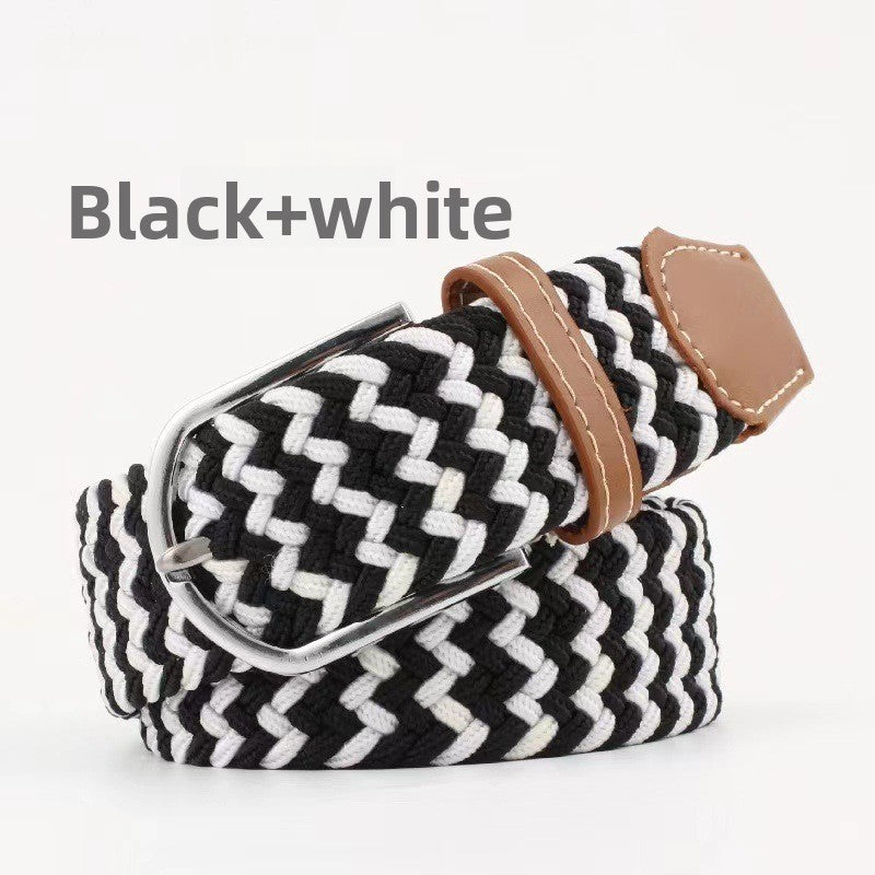Elastic woven belt