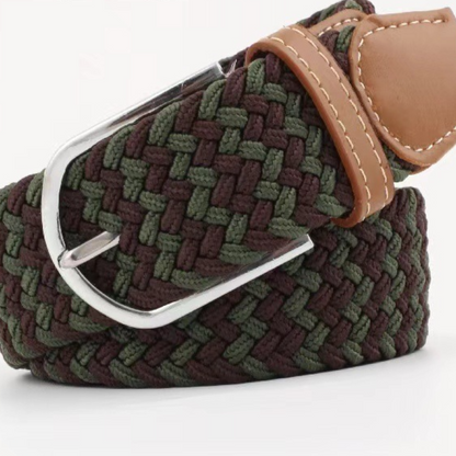 Elastic woven belt
