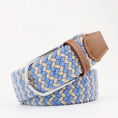 Elastic woven belt