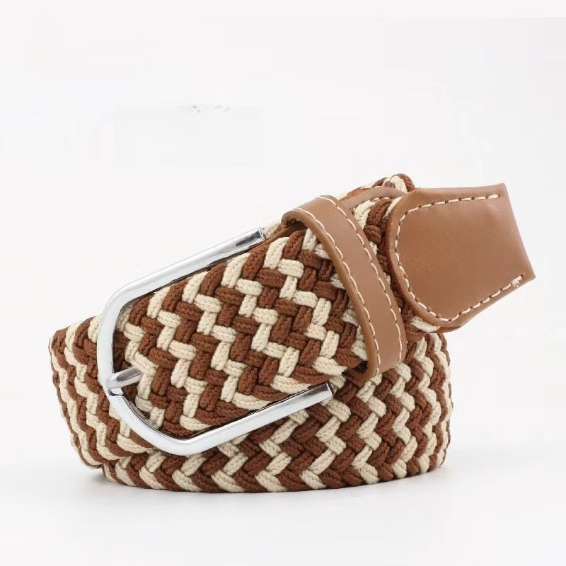Elastic woven belt