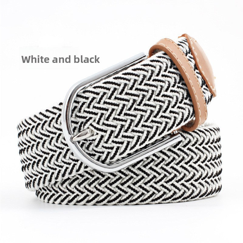 Elastic woven belt