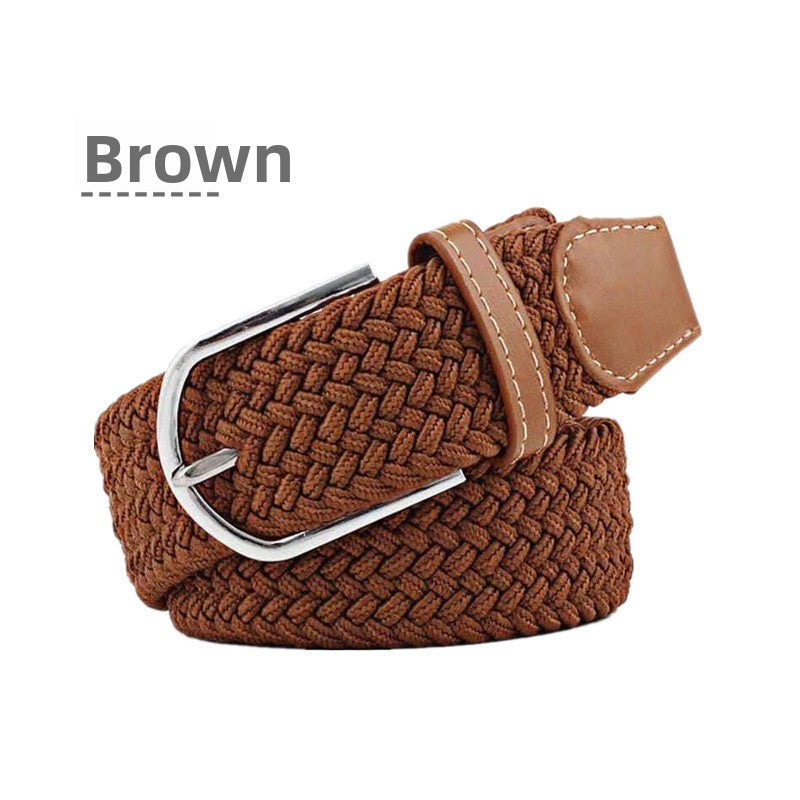 Elastic woven belt