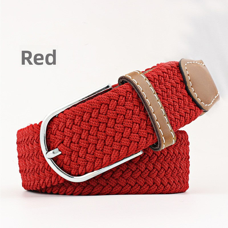 Elastic woven belt