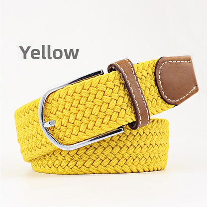 Elastic woven belt