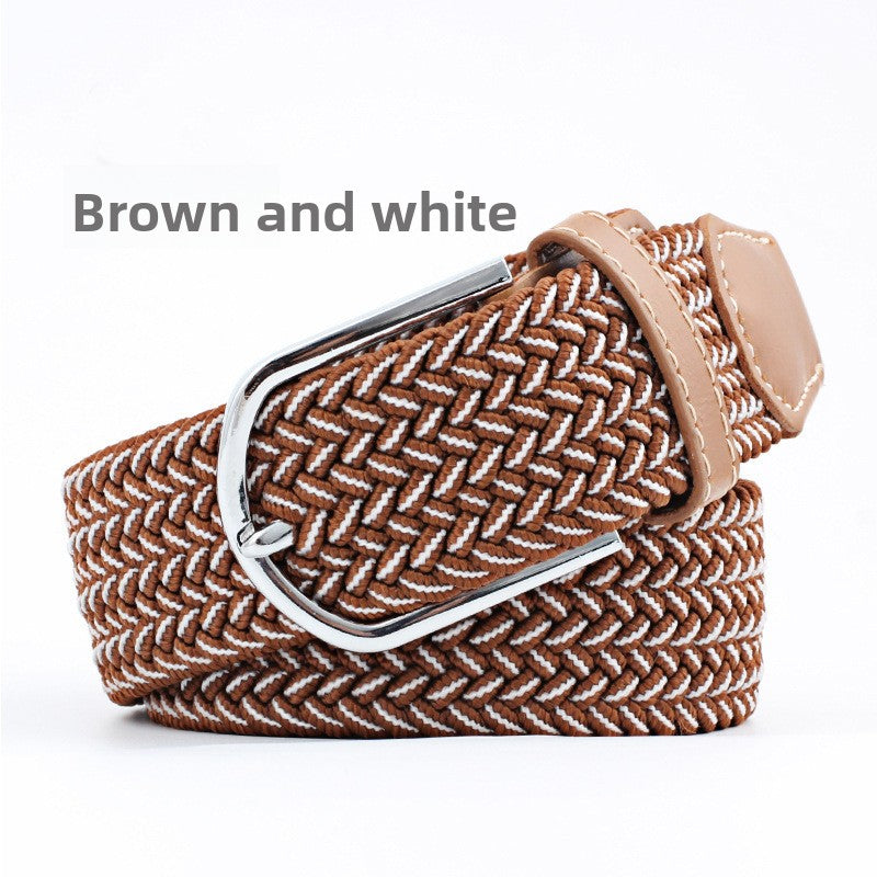 Elastic woven belt