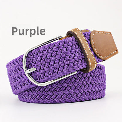 Elastic woven belt