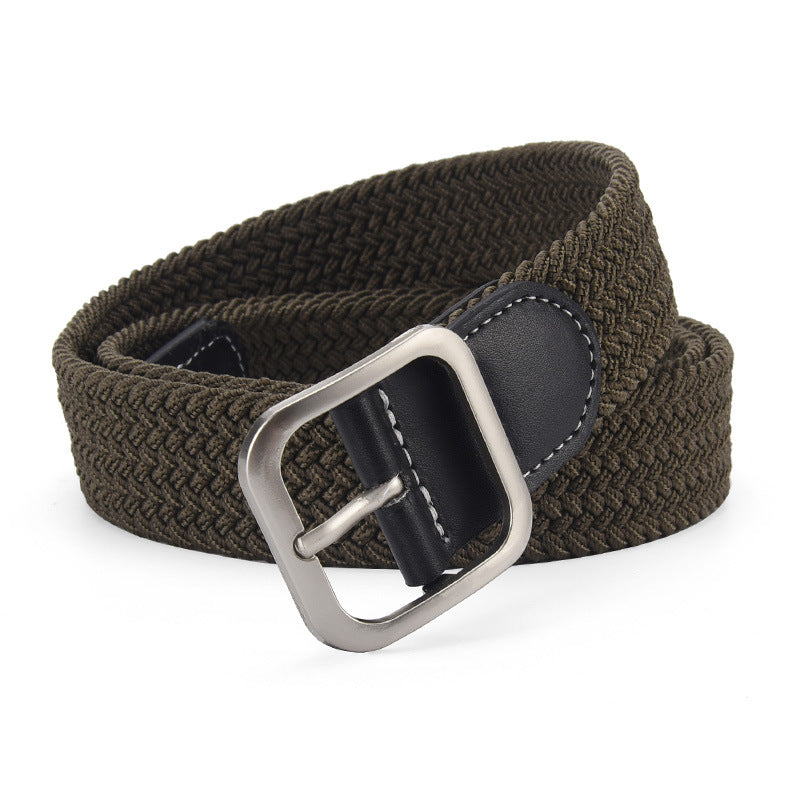 Elastic Woven Pin Buckle Belt