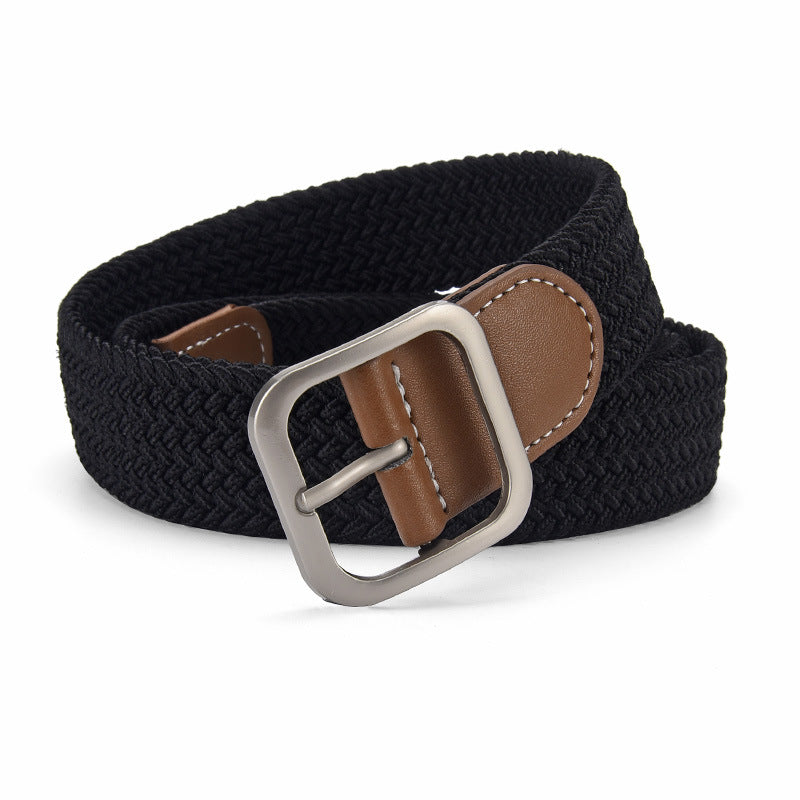 Elastic Woven Pin Buckle Belt