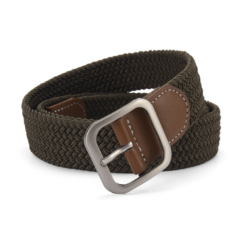 Elastic Woven Pin Buckle Belt