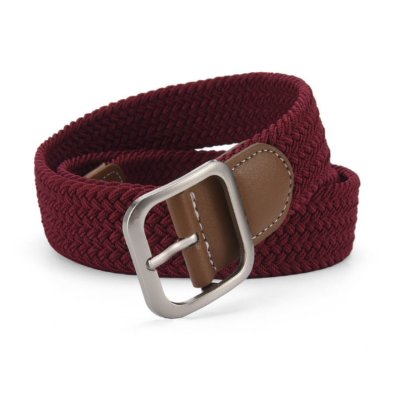 Elastic Woven Pin Buckle Belt