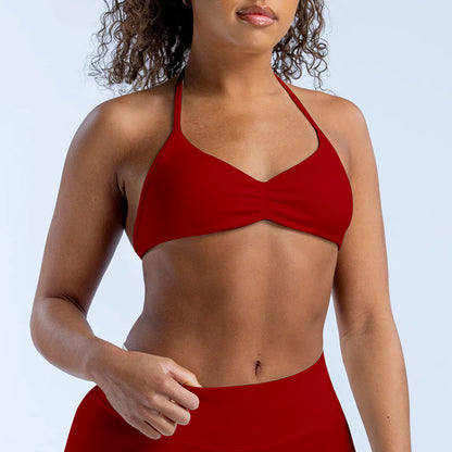 Elasticity Quick-Dry Halter Neck Sports Bra