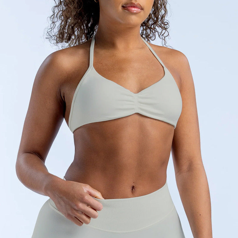 Elasticity Quick-Dry Halter Neck Sports Bra