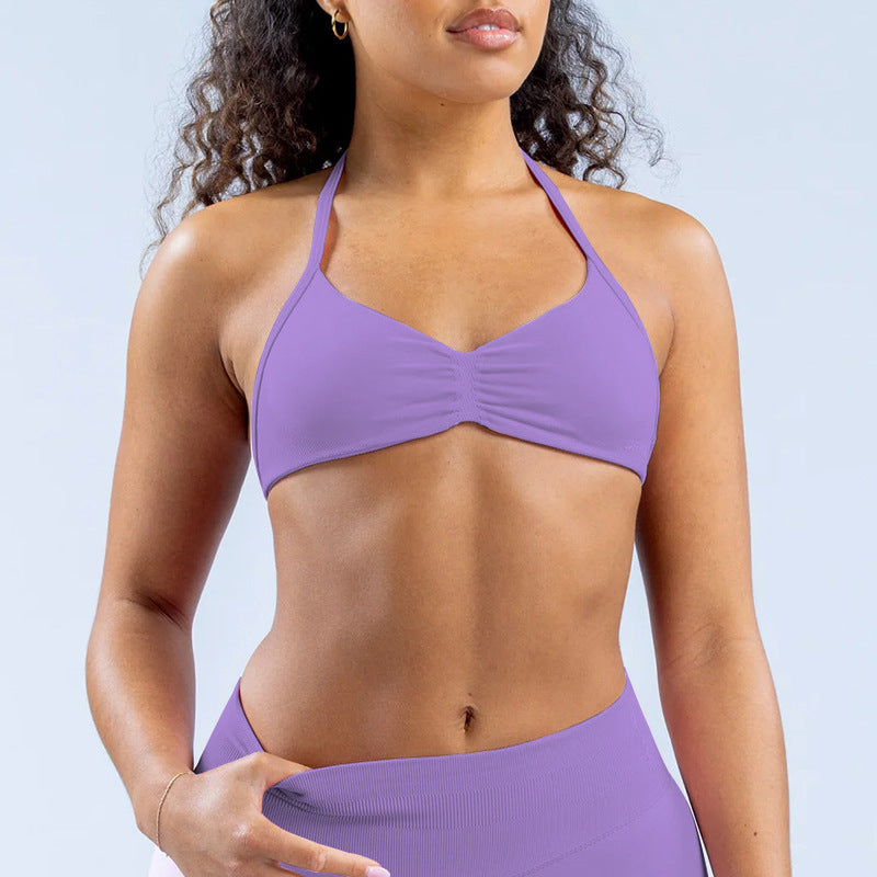 Elasticity Quick-Dry Halter Neck Sports Bra