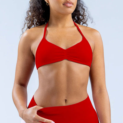 Elasticity Quick-Dry Halter Neck Sports Bra