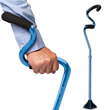 Elbow aluminum alloy walking aid four-legged walking stick