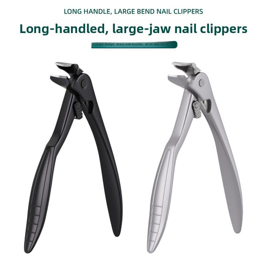 Elbow-shaped nail clippers